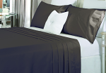 Luxury 1500TC Cotton Fitted Sheet Sets Charcoal